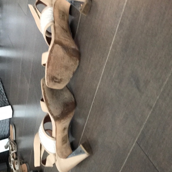 Sigerson Morrison Velcro Strap Sandal Lucite Heel - Picture 7 of 7